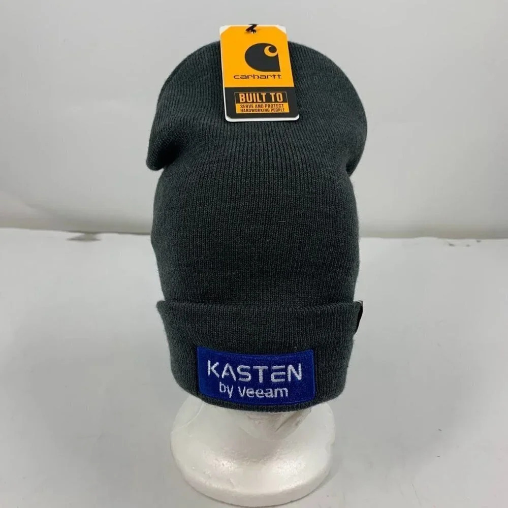 Carhartt Knit Cuffed Kasten Embroidered Front Cotton Beanie One Size‎ NWT
